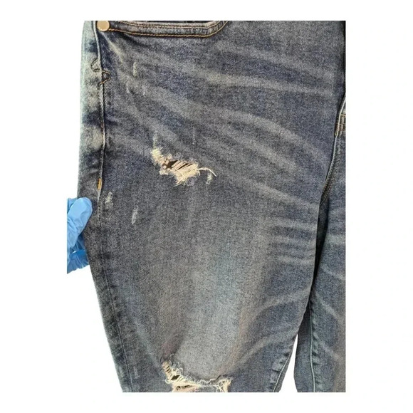 Torrid Denim Womens Plus Size 22T Blue Distressed Mid-rise Skinny Jeans - Picture 4 of 14